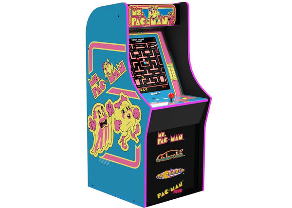 Arcade1Up 1980s Ms. Pac-Man Arcade 40th Anniversary 4 Games Wood Cabinet