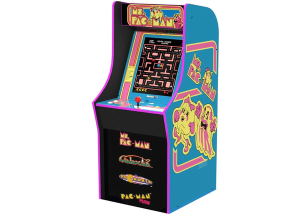 Arcade1Up 1980s Ms. Pac-Man Arcade 40th Anniversary 4 Games Wood Cabinet