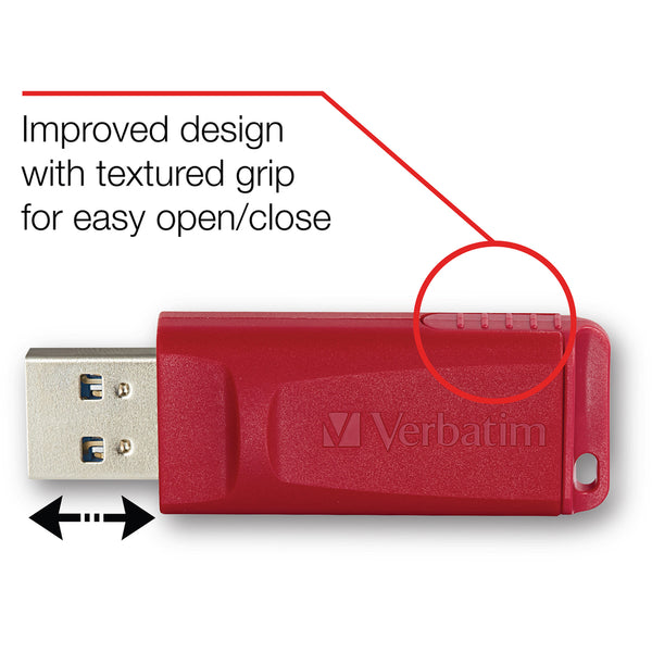 Verbatim 64GB Store 'n' Go USB Flash Drive - Red 97005