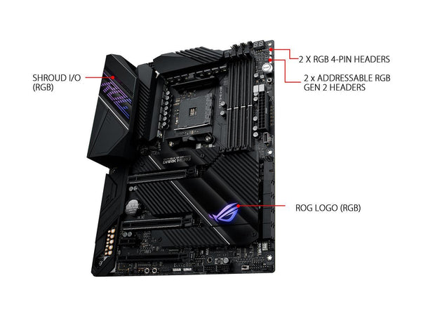 Asus ROG Crosshair VIII Dark Hero Desktop Motherboard - AMD Chipset - Socket AM4 - ATX