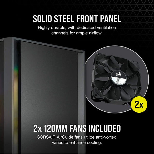 Corsair 4000D Tempered Glass Mid-Tower ATX PC Case (Black/White)