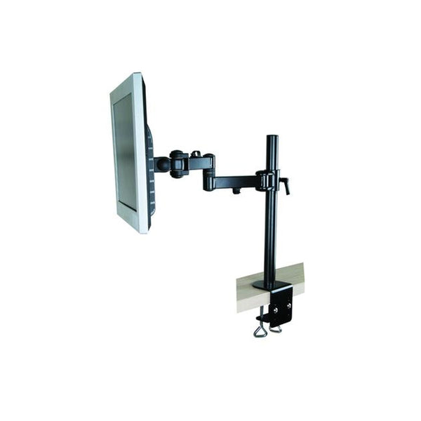 MonMount Adjustable Single Arm Monitor Mount with 3 Points of Articulation