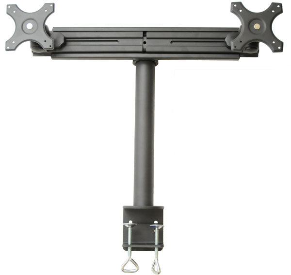 MonMount Dual Monitor Stand Straight-Arm Clamp-Style Holds up to 30