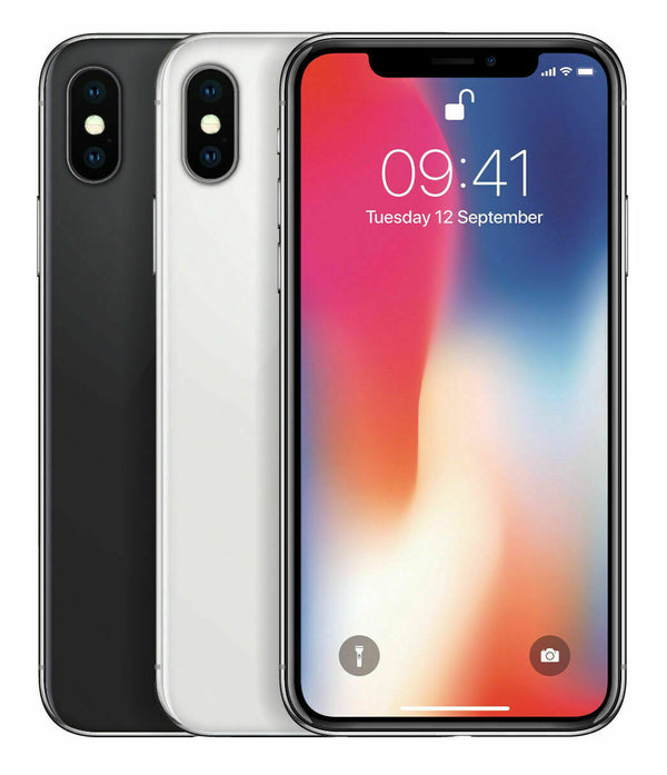 Apple iPhone X 64GB / 128GB / 256GB GSM Unlocked (Works with AT&T T-Mobile Cricket Metro)