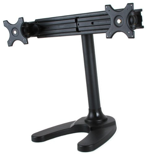 Dual Monitor Stand, Free Standing Sliding Arm Monitor Mount for Two LCD Screens