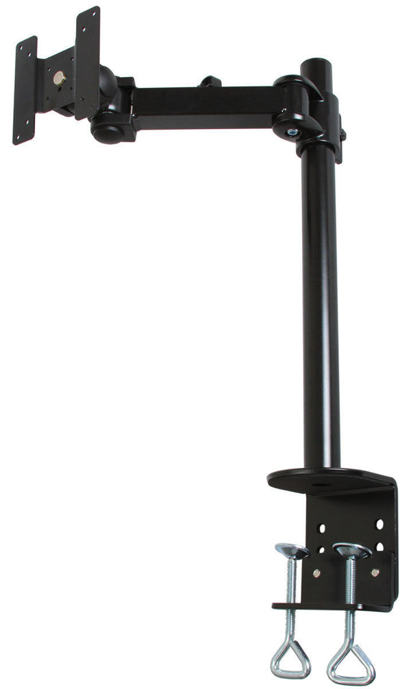 MonMount Articulating Single LCD TV Monitor Mounting Arm Extension with C-clamp