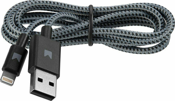 Modal Apple MFI Certified 4' Braided Lightning Cable - Gray